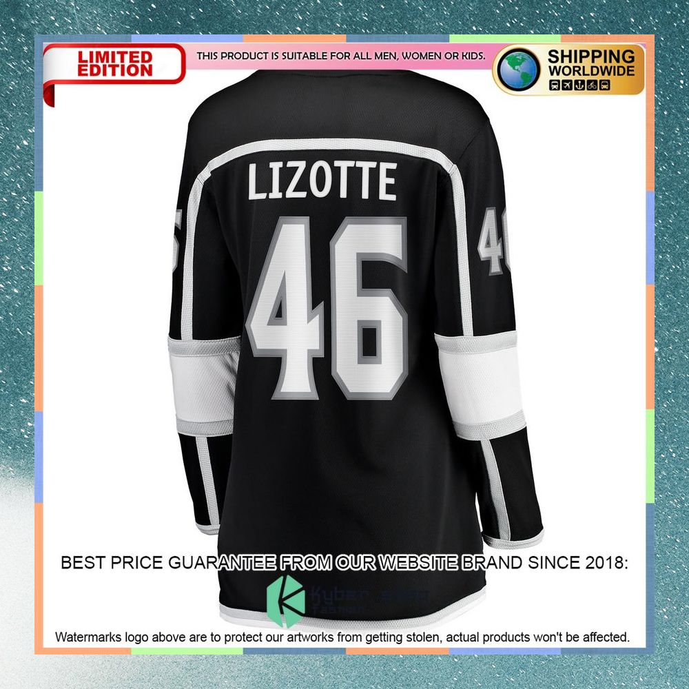 Blake Lizotte Los Angeles Kings Women's Black Hockey Jersey 7 Blake Lizotte Los Angeles Kings Women's Black Hockey Jersey word1