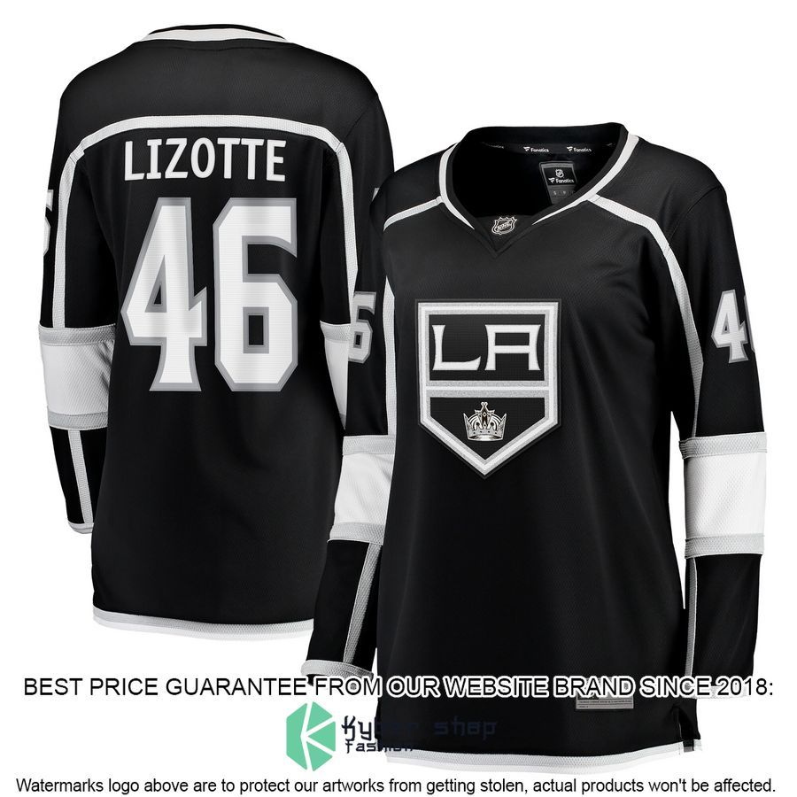 Blake Lizotte Los Angeles Kings Women's Black Hockey Jersey 4 Blake Lizotte Los Angeles Kings Women's Black Hockey Jersey word1