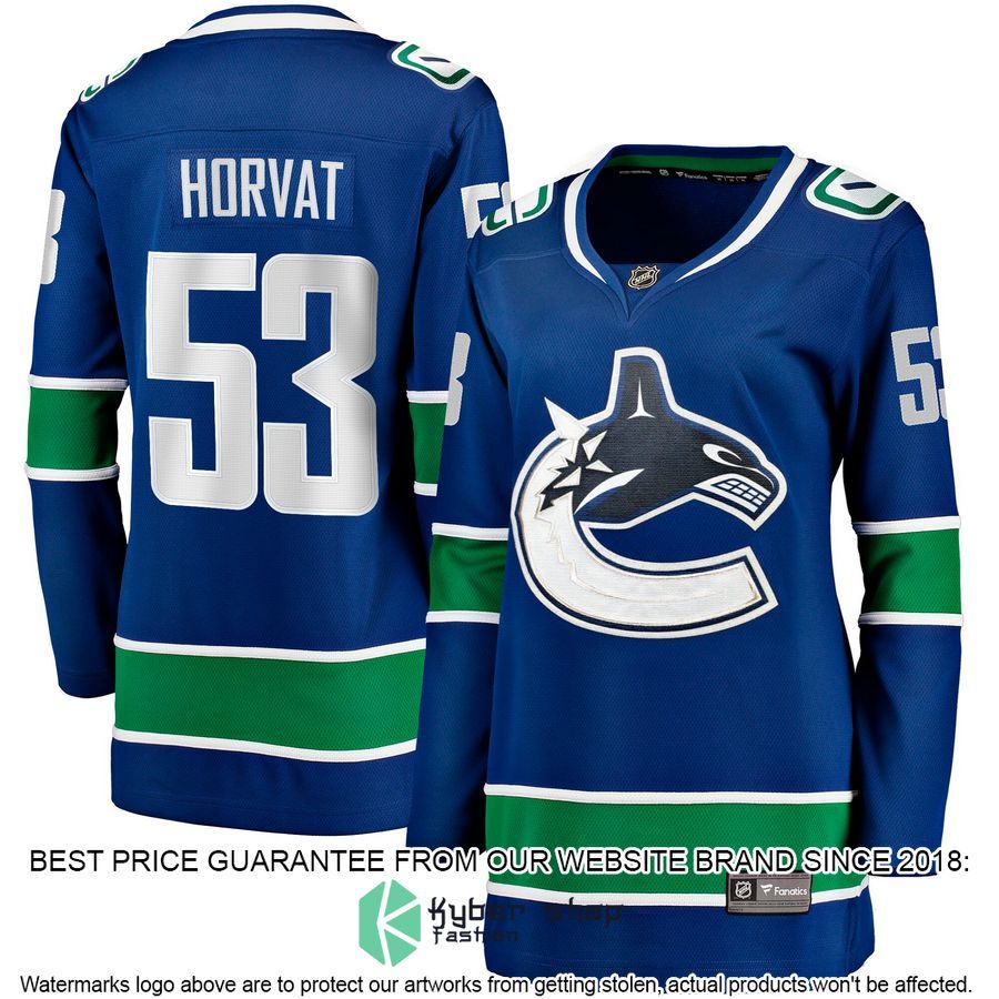 Bo Horvat Vancouver Canucks Women's Blue Hockey Jersey