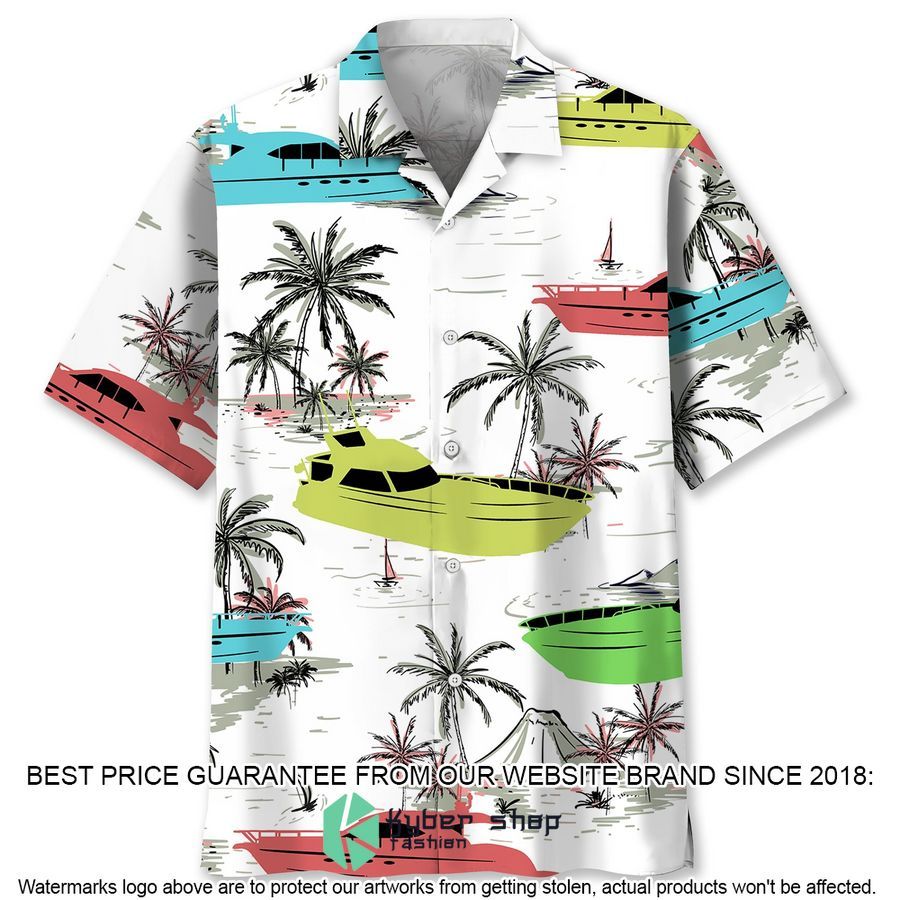 Boating Coconut Hawaiian Shirt word2