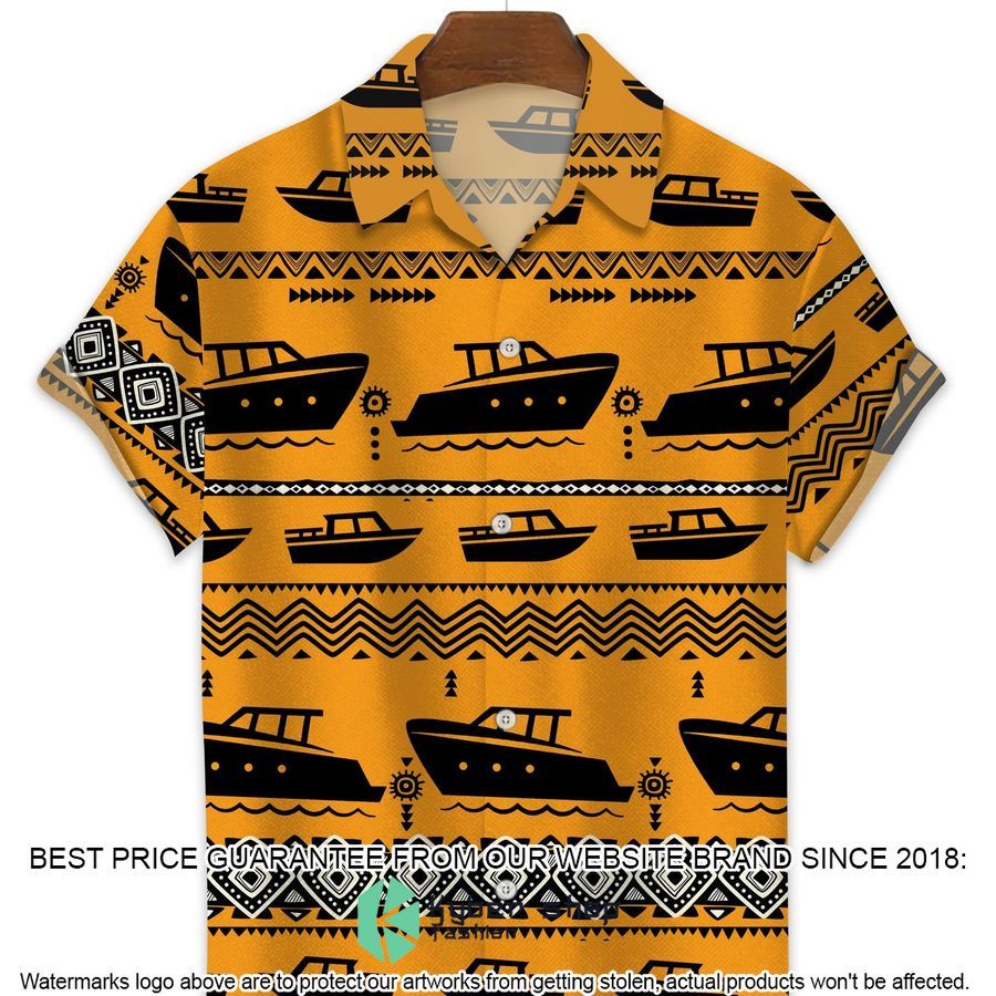 Boating Egypt Partern Hawaiian Shirt word1