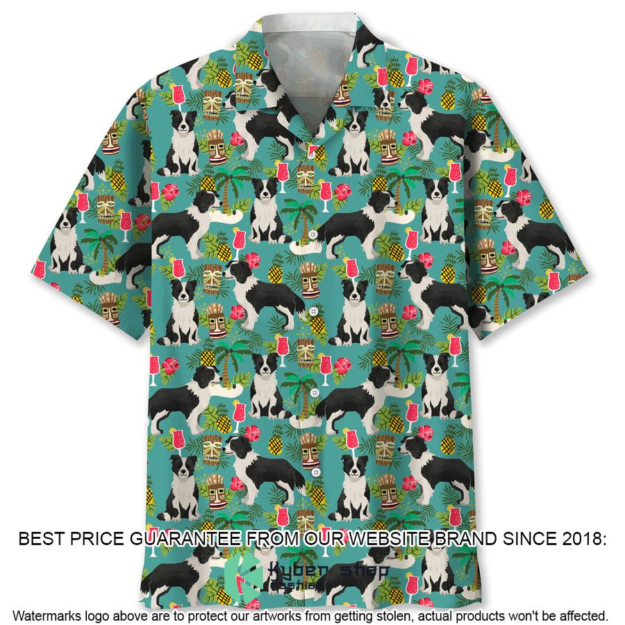 Border Collie Beach Hawaiian Shirt