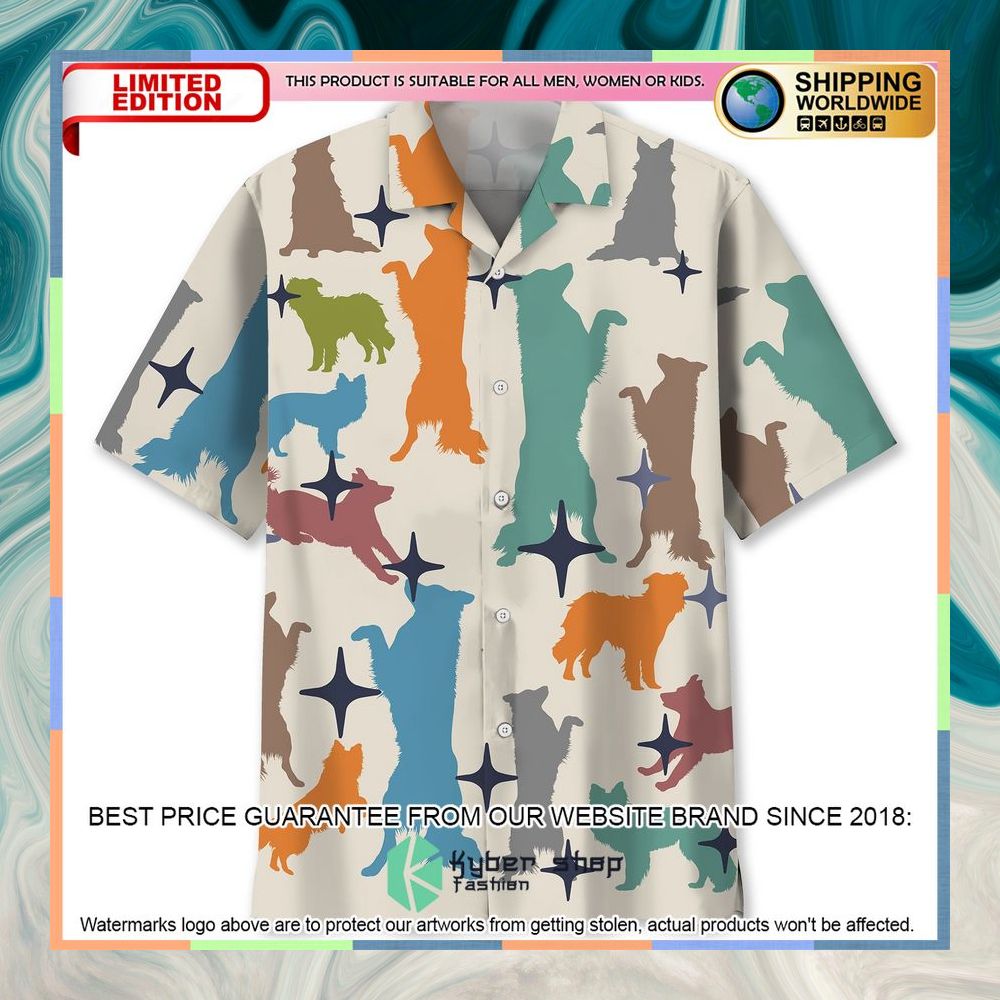 Border Collie Colorful Hawaiian Shirt 3 Border Collie Colorful Hawaiian Shirt word3