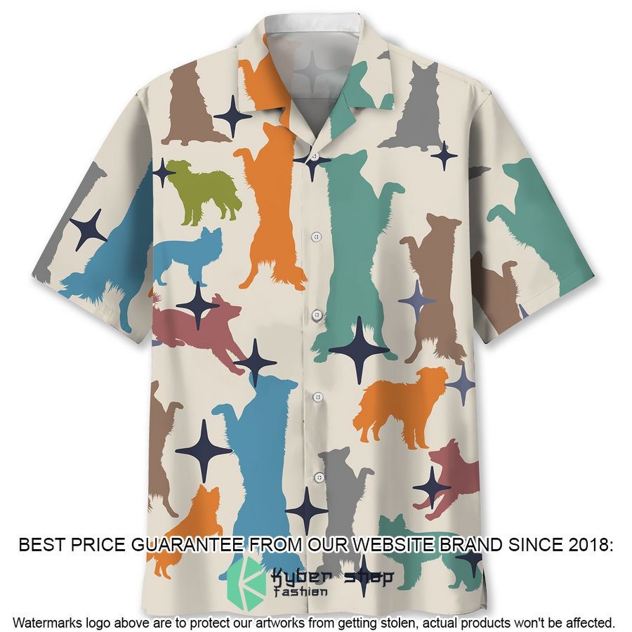 Border Collie Colorful Hawaiian Shirt