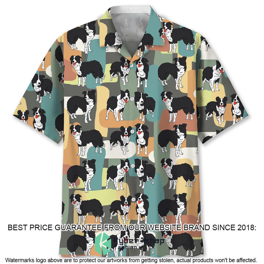 Border Collie Funny Color Hawaiian Shirt