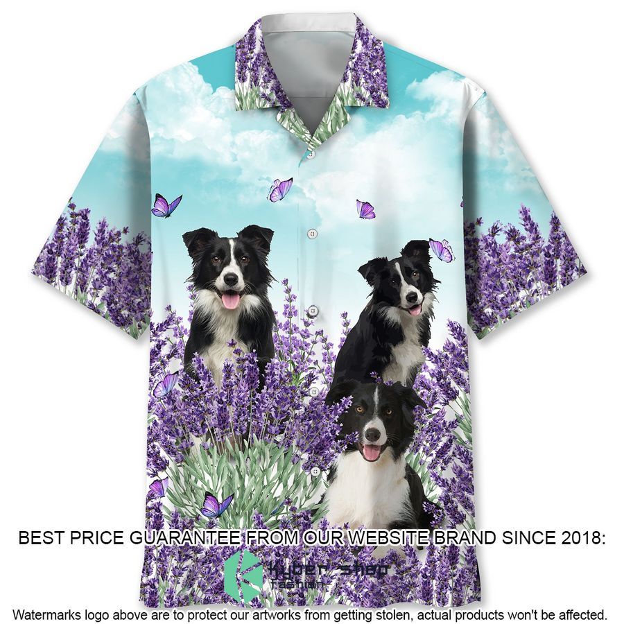 Border Collie Lavender Hawaiian Shirt