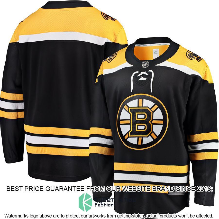 Boston Bruins Breakaway Home Black Hockey Jersey