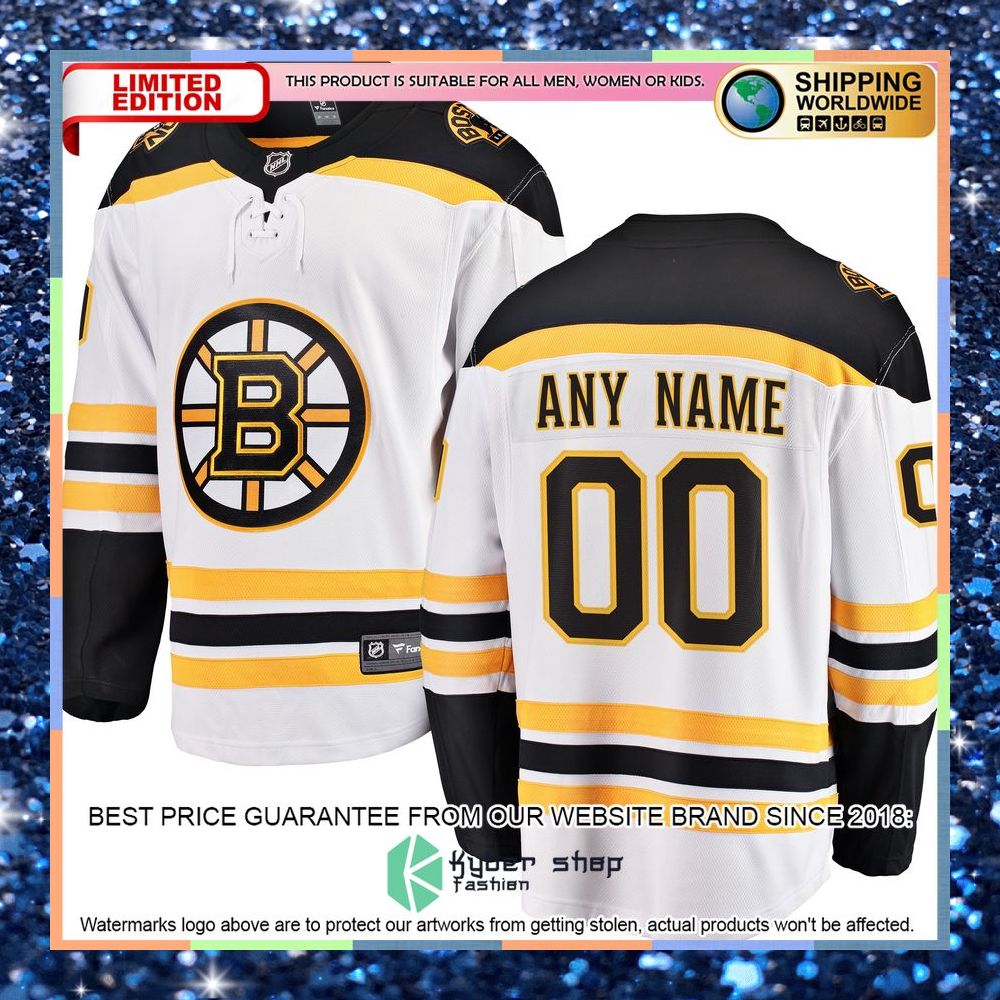 Boston Bruins Home Custom Black Hockey Jersey 10 Boston Bruins Home Custom Black Hockey Jersey word2