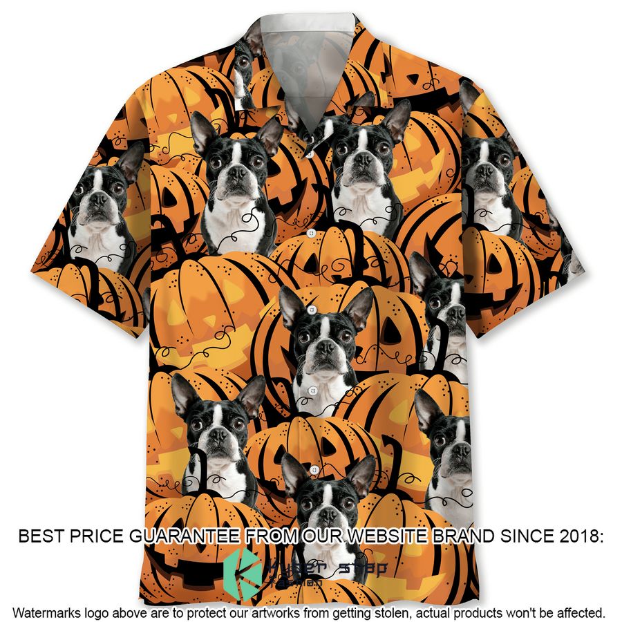 Boston Pumpkin Halloween Hawaiian Shirt