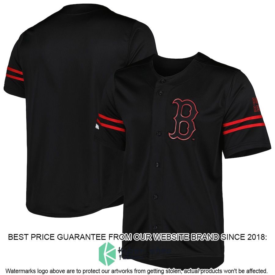 Boston Red Sox Stitches Team Fashion Black Baseball Jersey