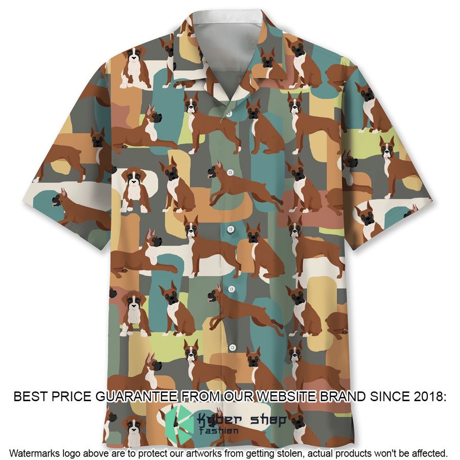 Boxer Funny Color Hawaiian Shirt