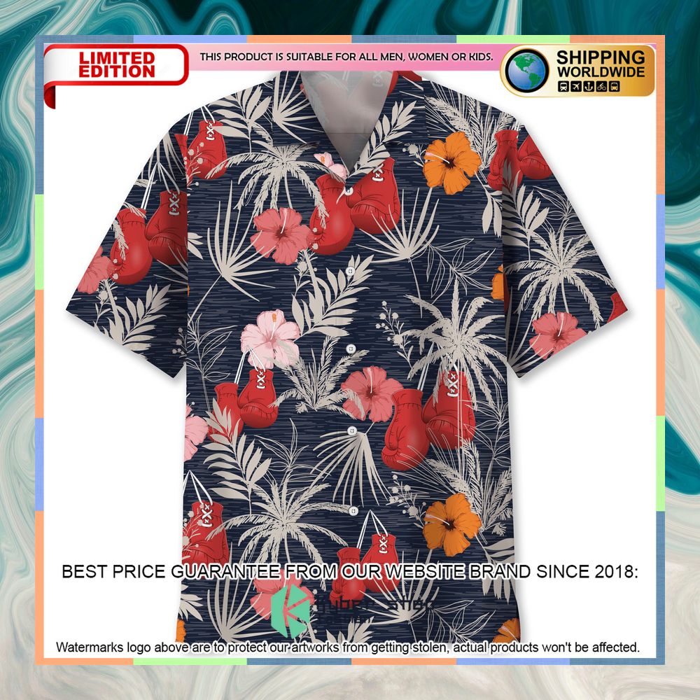 Boxing Hibiscus Hawaiian Shirt 3 Boxing Hibiscus Hawaiian Shirt word3