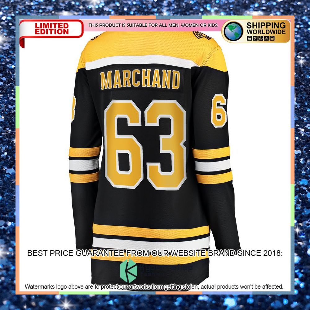 Brad Marchand Boston Bruins Women's Home Black Hockey Jersey 7 Brad Marchand Boston Bruins Women's Home Black Hockey Jersey word3