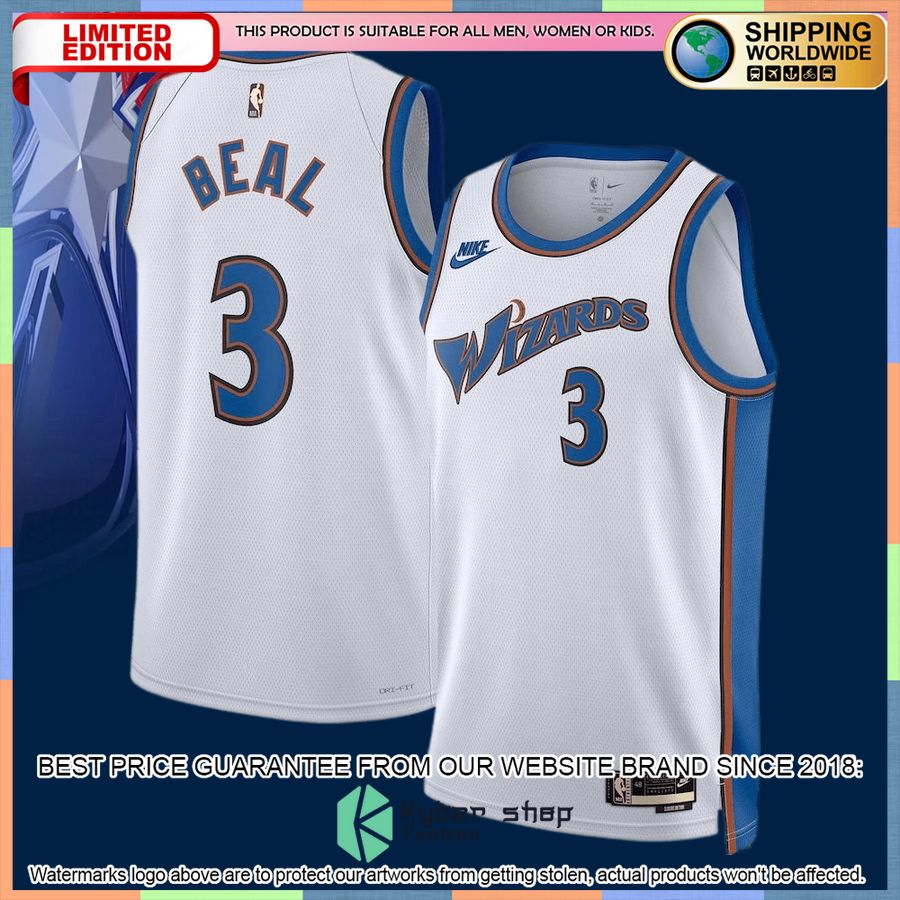 Bradley Beal Washington Wizards Nike 2022-23 White Basketball Jersey 4 Bradley Beal Washington Wizards Nike 2022-23 White Basketball Jersey word2