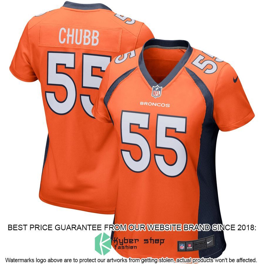 Bradley Chubb Denver Broncos Women's Orange Football Jersey