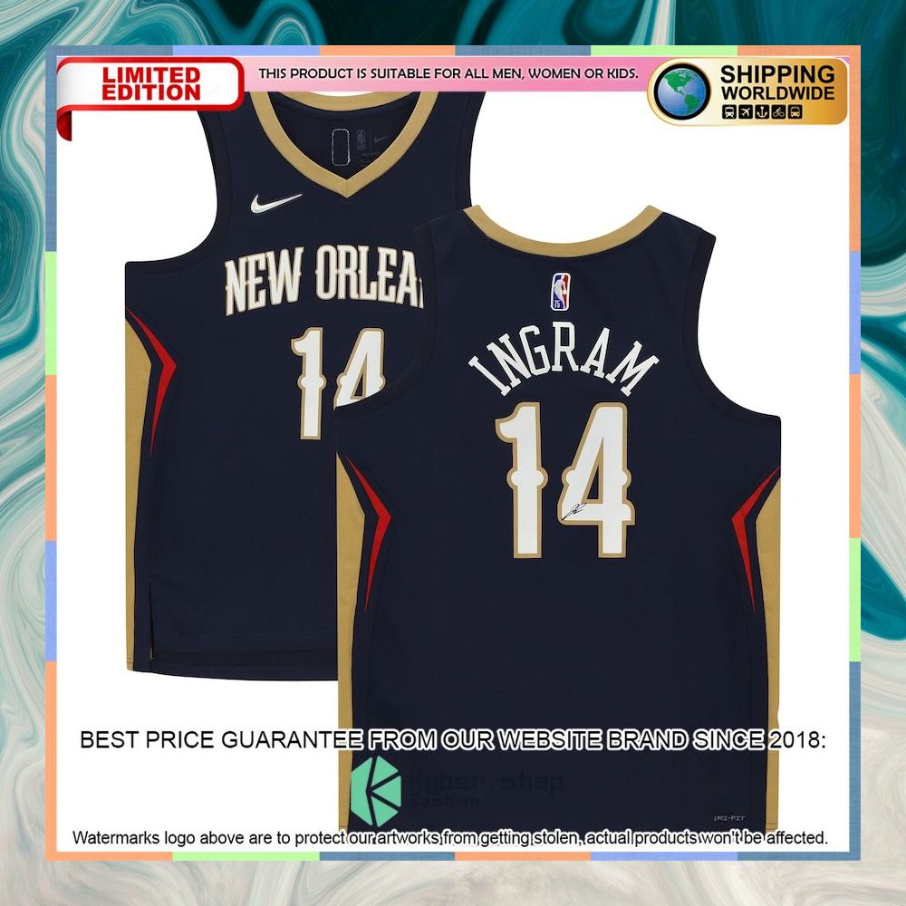 Brandon Ingram New Orleans Pelicans Nike Diamond Navy Basketball Jersey 4 Brandon Ingram New Orleans Pelicans Nike Diamond Navy Basketball Jersey word1