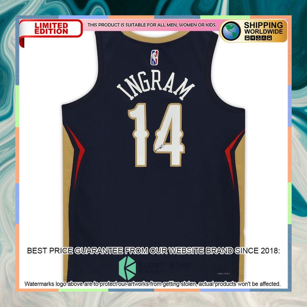 Brandon Ingram New Orleans Pelicans Nike Diamond Navy Basketball Jersey 5 Brandon Ingram New Orleans Pelicans Nike Diamond Navy Basketball Jersey word1
