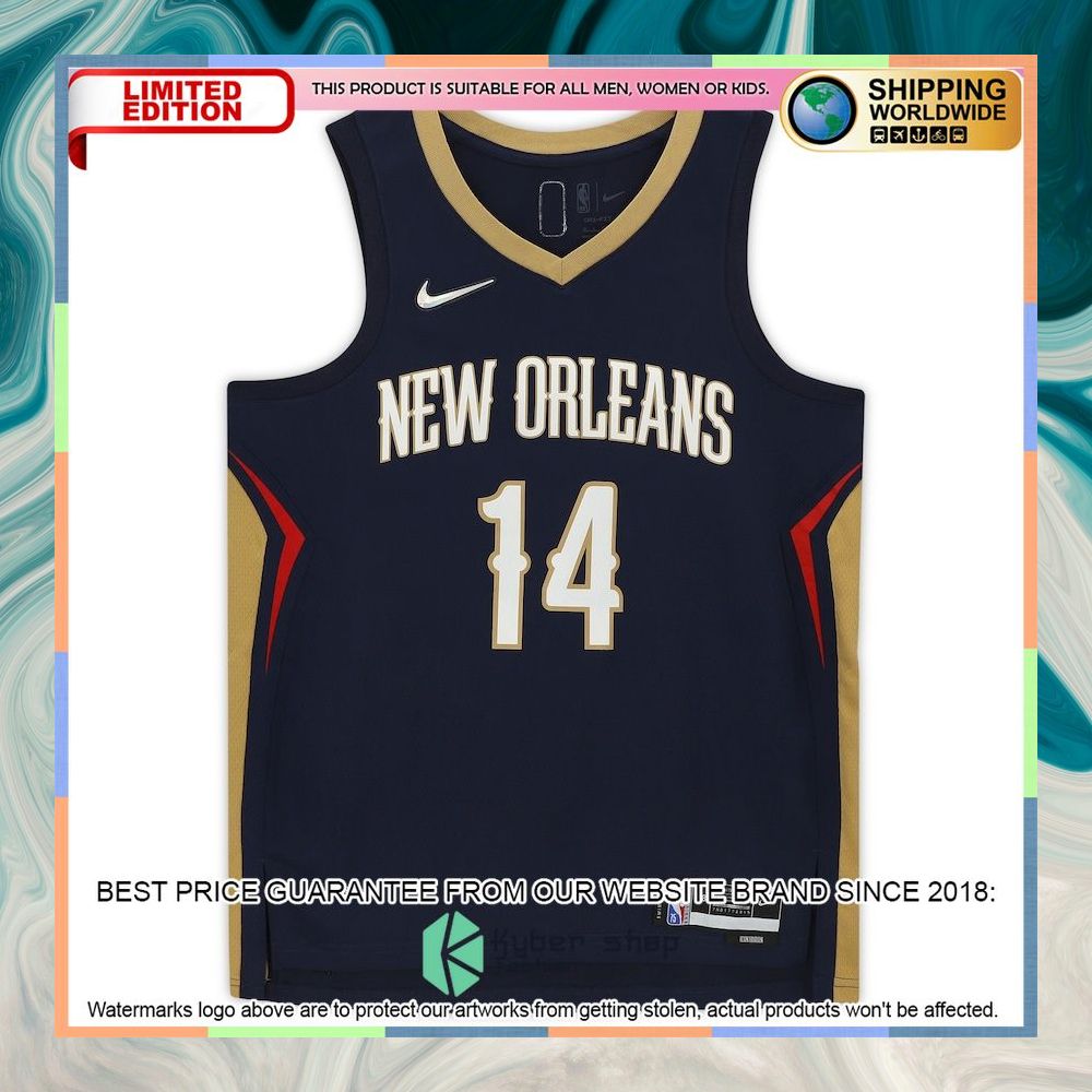 Brandon Ingram New Orleans Pelicans Nike Diamond Navy Basketball Jersey 6 Brandon Ingram New Orleans Pelicans Nike Diamond Navy Basketball Jersey word1
