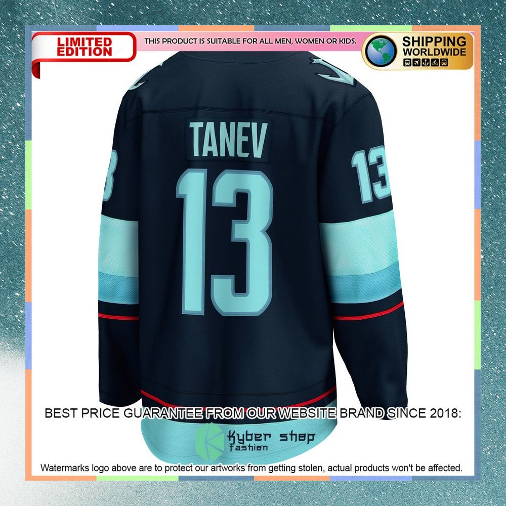 Brandon Tanev Seattle Kraken Premier Deep Sea Blue Hockey Jersey 7 Brandon Tanev Seattle Kraken Premier Deep Sea Blue Hockey Jersey word1