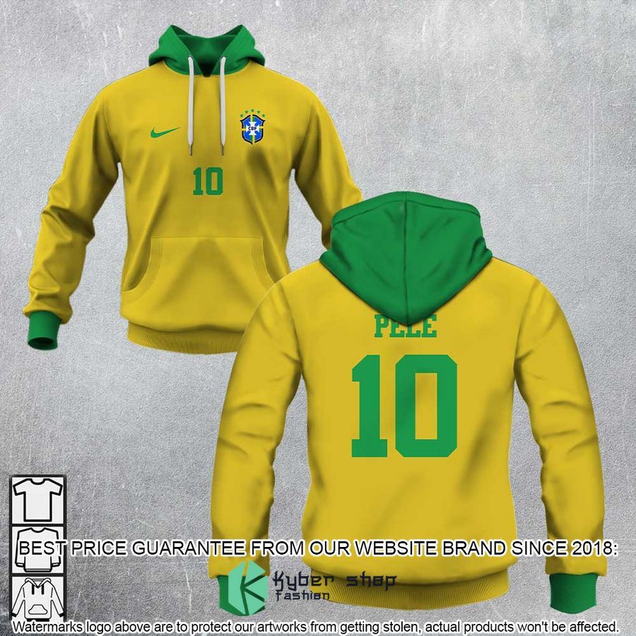 Brazil Football Team Pele 10 Shirt, Hoodie