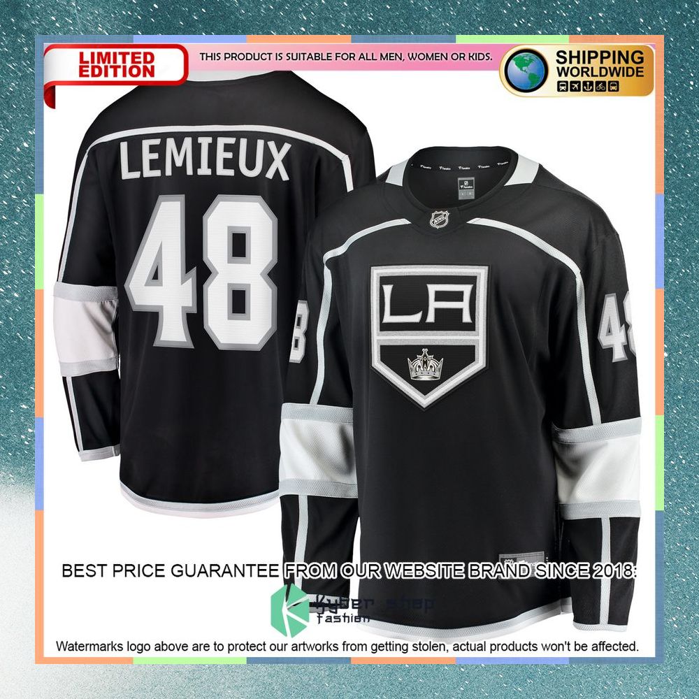 Brendan Lemieux Los Angeles Kings Black Hockey Jersey 8 Brendan Lemieux Los Angeles Kings Black Hockey Jersey word3
