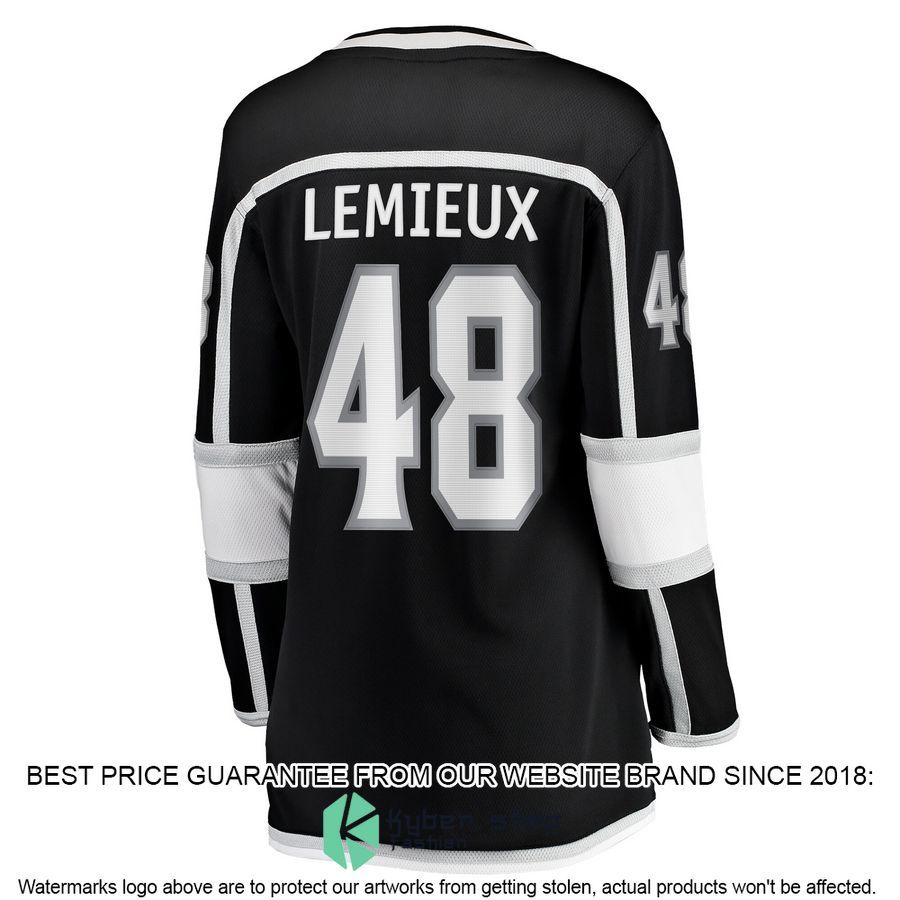 Brendan Lemieux Los Angeles Kings Women's Black Hockey Jersey 3 Brendan Lemieux Los Angeles Kings Women's Black Hockey Jersey word1