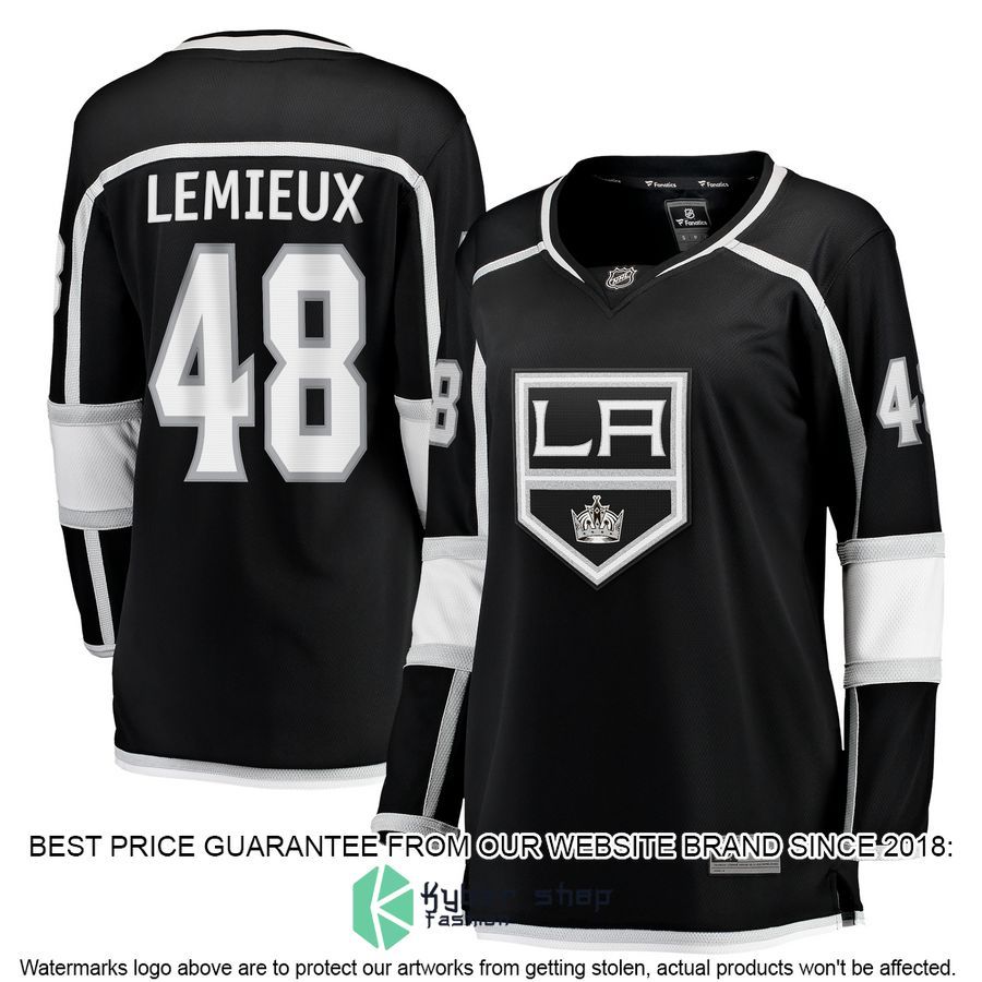 Brendan Lemieux Los Angeles Kings Women's Black Hockey Jersey 4 Brendan Lemieux Los Angeles Kings Women's Black Hockey Jersey word1
