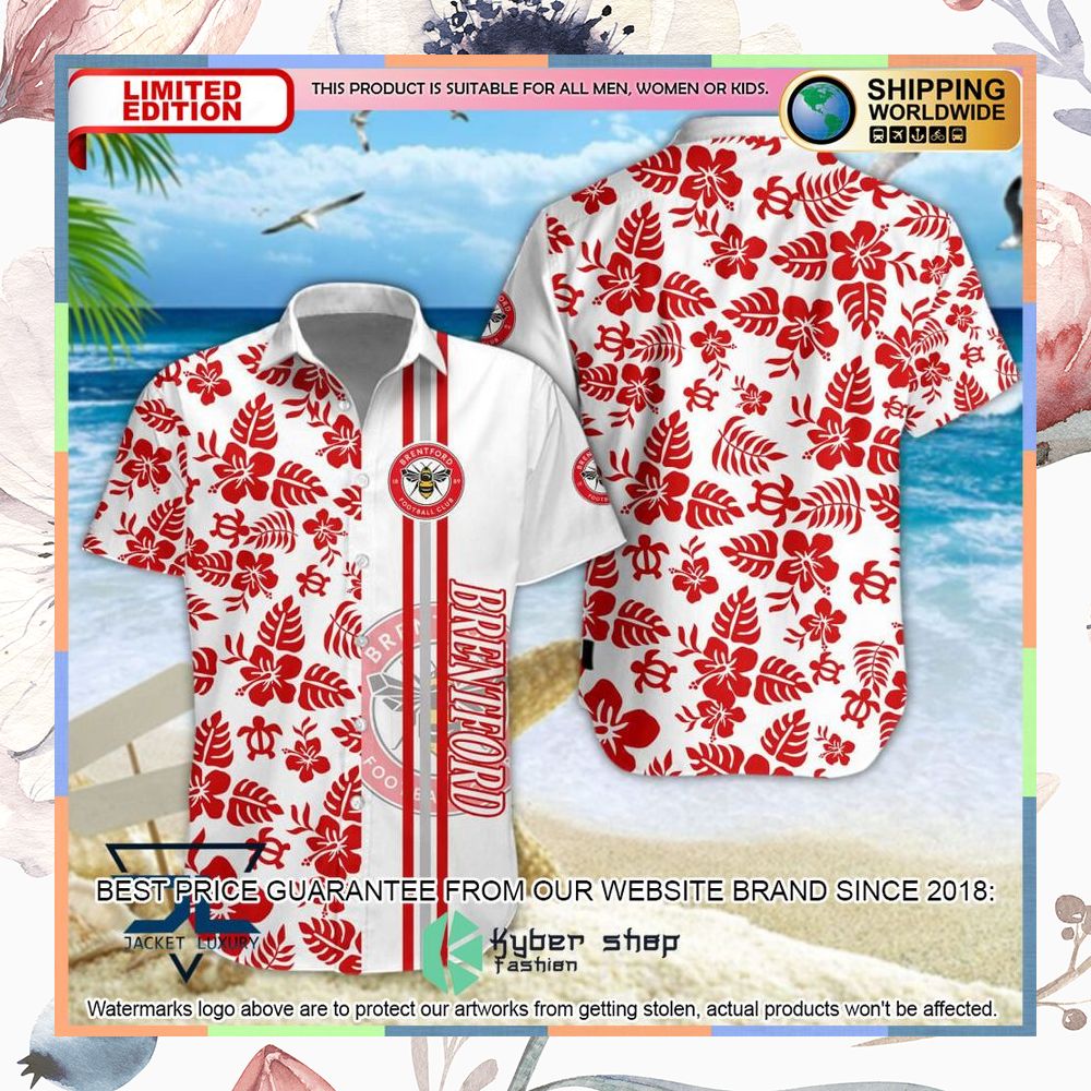 Brentford FC Flowers Hawaiian Shirt, Shorts 5 Brentford FC Flowers Hawaiian Shirt, Shorts word2