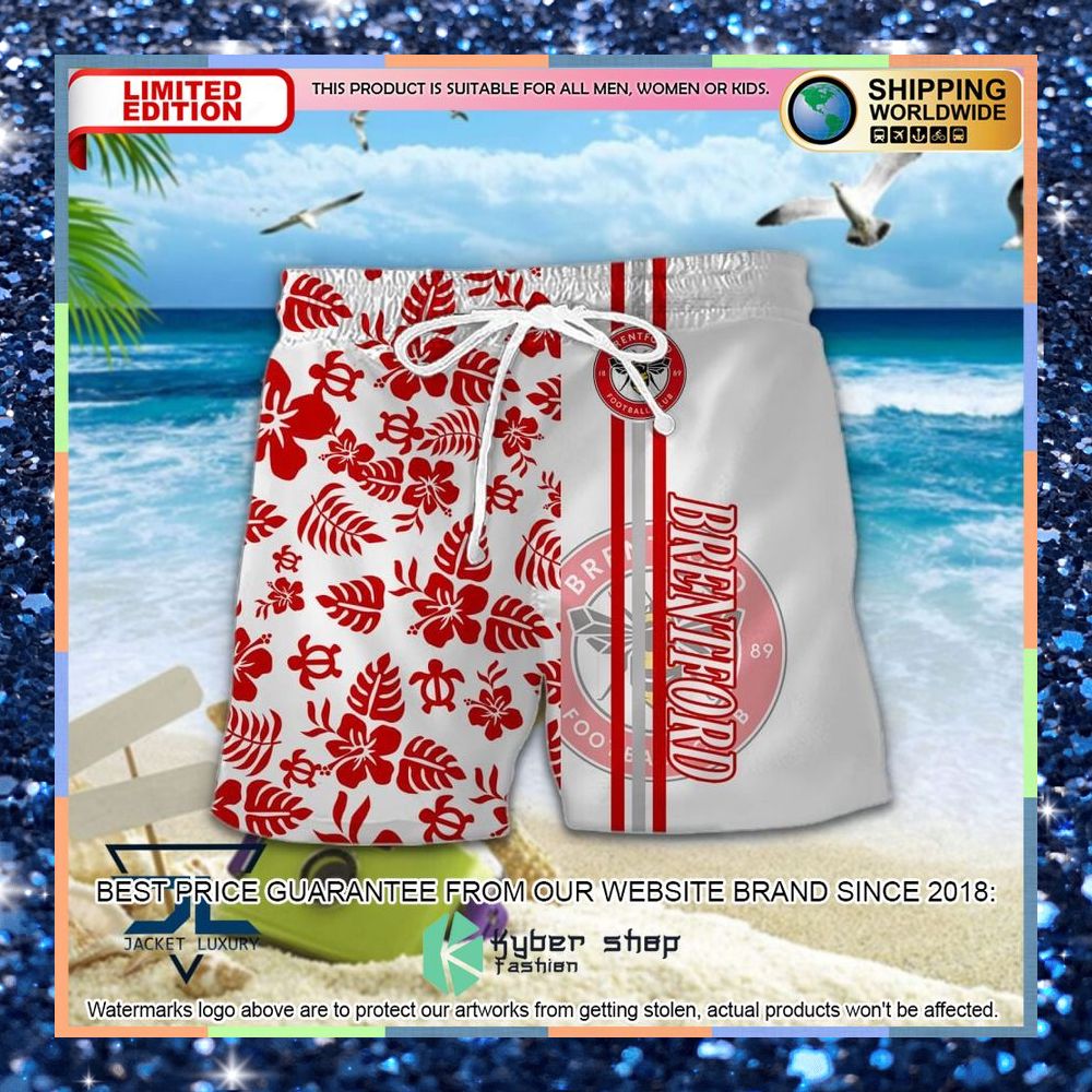 Brentford FC Flowers Hawaiian Shirt, Shorts 4 Brentford FC Flowers Hawaiian Shirt, Shorts word2
