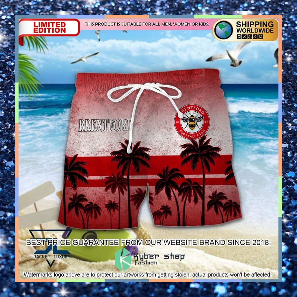 Brentford FC Hawaiian Shirt, Shorts 4 Brentford FC Hawaiian Shirt, Shorts word1
