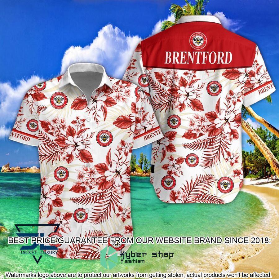 Brentford FC Logo Hawaiian Shirt, Shorts