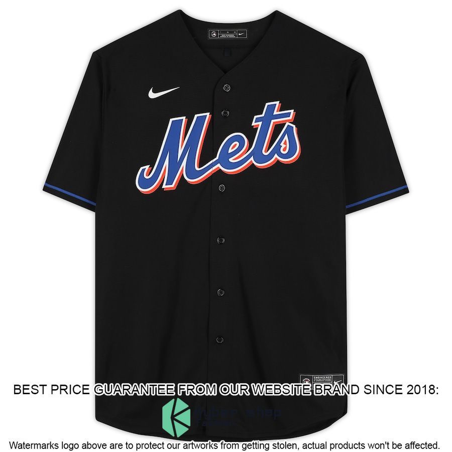 Brett Baty New York Mets Black Baseball Jersey 3 Brett Baty New York Mets Black Baseball Jersey word1