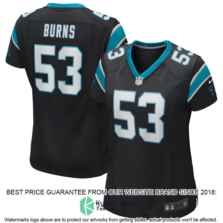 Brian Burns Carolina Panthers Women's Black Football Jersey