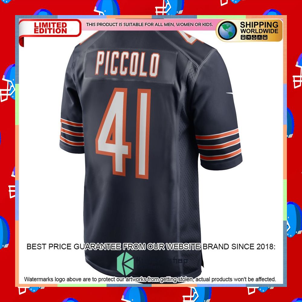 Brian Piccolo Chicago Bears Navy Football Jersey 7 Brian Piccolo Chicago Bears Navy Football Jersey word2