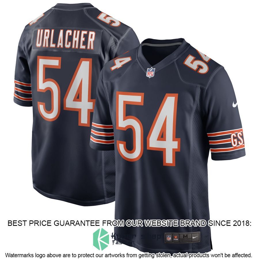 Brian Urlacher Chicago Bears Football Retired Navy Football Jersey