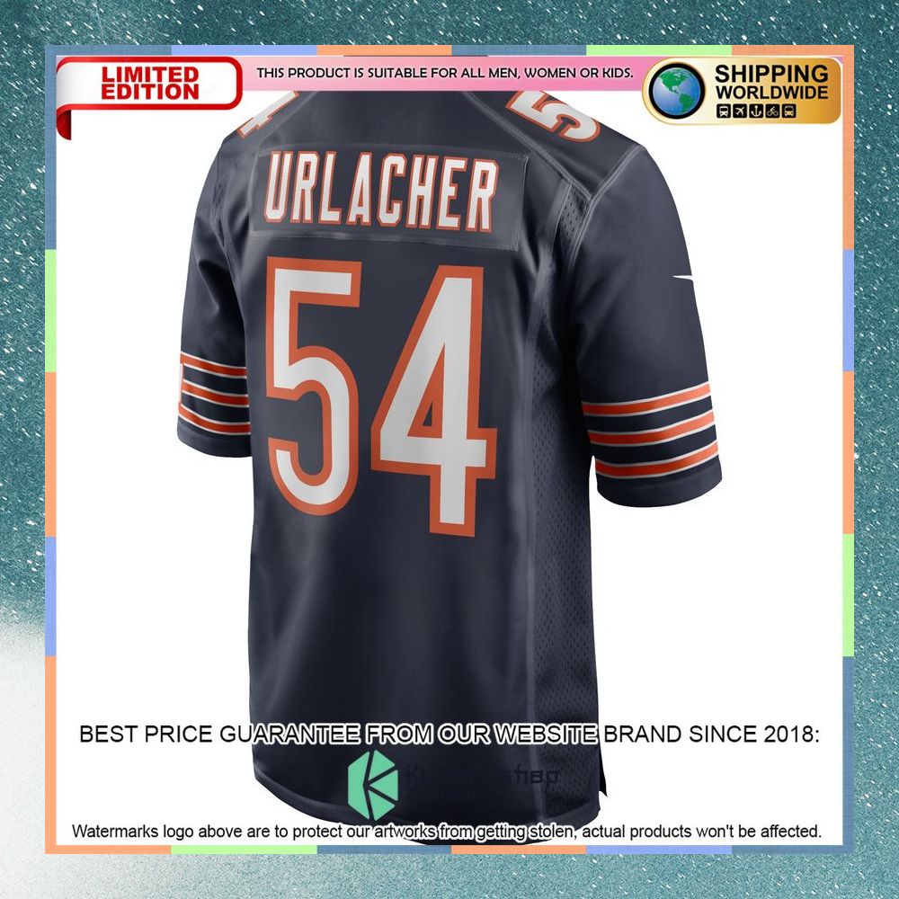 Brian Urlacher Chicago Bears Football Retired Navy Football Jersey 7 Brian Urlacher Chicago Bears Football Retired Navy Football Jersey word2