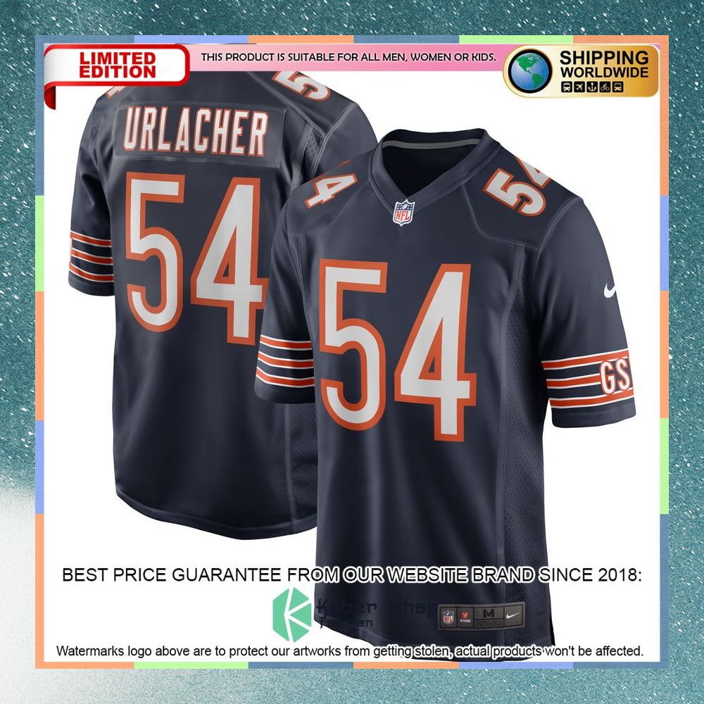 Brian Urlacher Chicago Bears Football Retired Navy Football Jersey 8 Brian Urlacher Chicago Bears Football Retired Navy Football Jersey word2