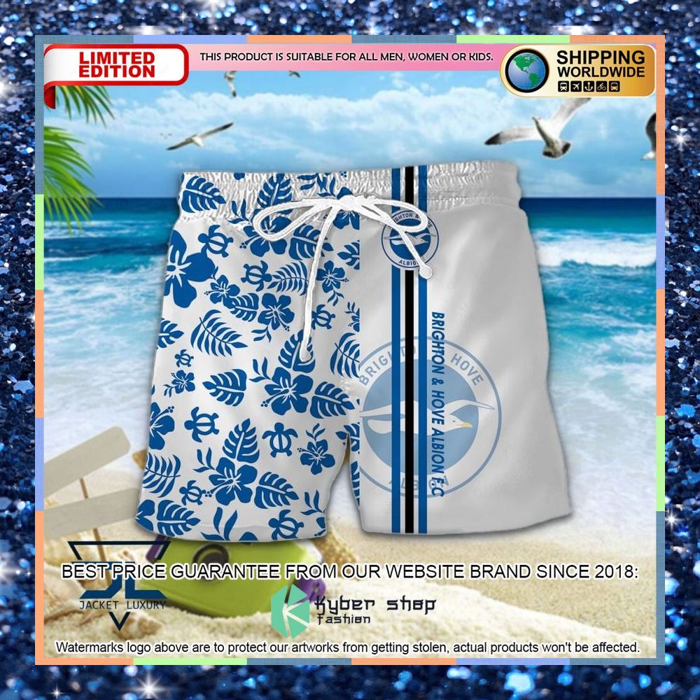 Brighton & Hove Albion F.C Flowers Hawaiian Shirt, Shorts 4 Brighton & Hove Albion F.C Flowers Hawaiian Shirt, Shorts word1