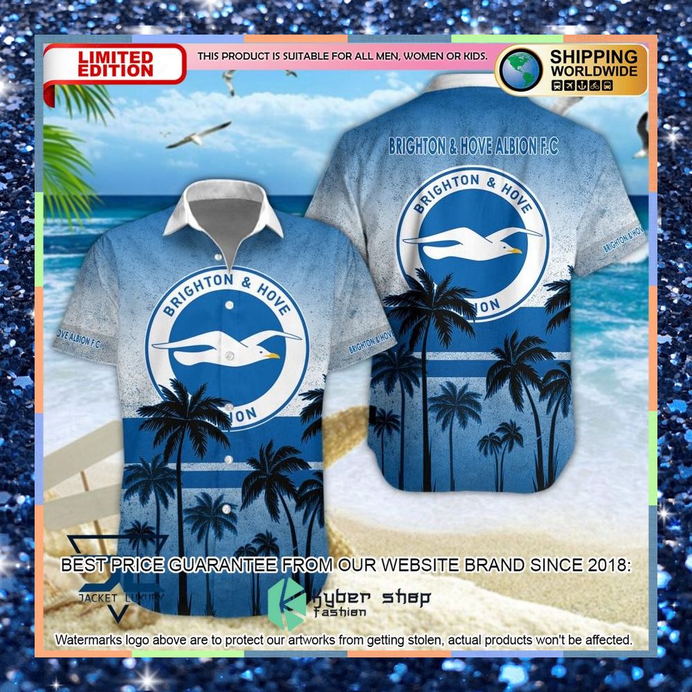 Brighton & Hove Albion F.C Hawaiian Shirt, Shorts 3 Brighton & Hove Albion F.C Hawaiian Shirt, Shorts word2