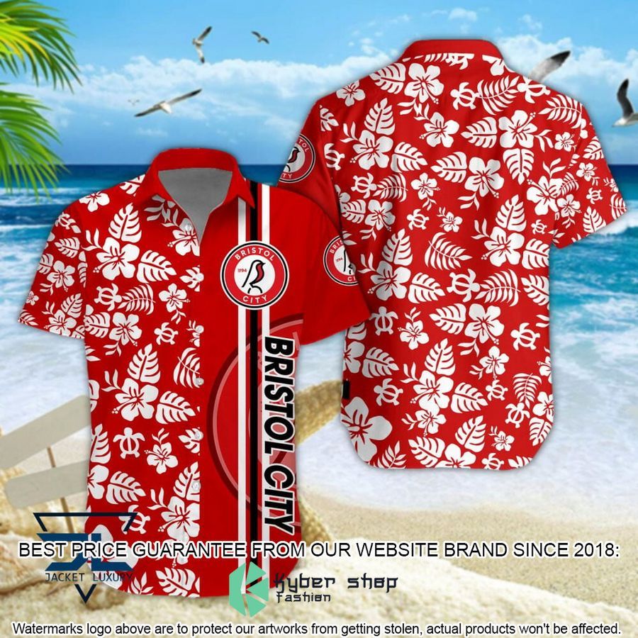 Bristol City red Hawaiian Shirt, Shorts