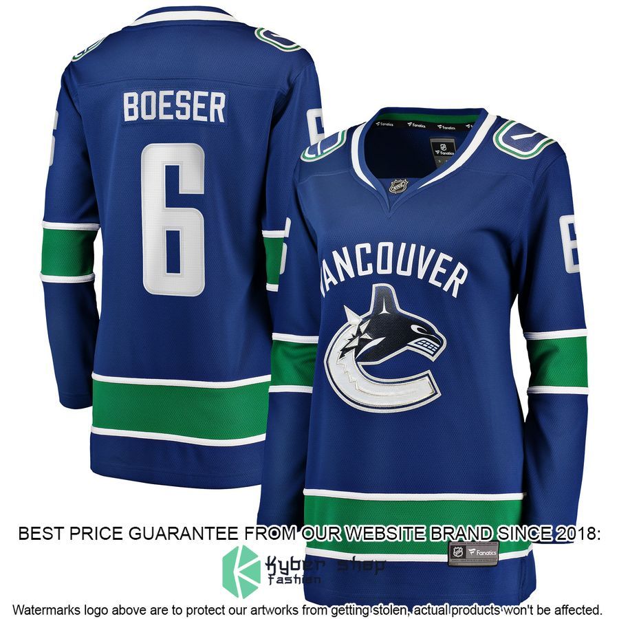 Brock Boeser Vancouver Canucks Women's Blue Hockey Jersey