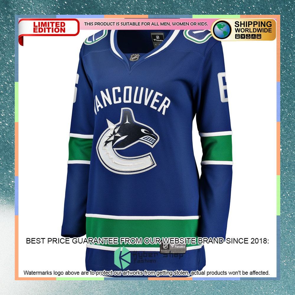 Brock Boeser Vancouver Canucks Women's Blue Hockey Jersey 6 Brock Boeser Vancouver Canucks Women's Blue Hockey Jersey word3