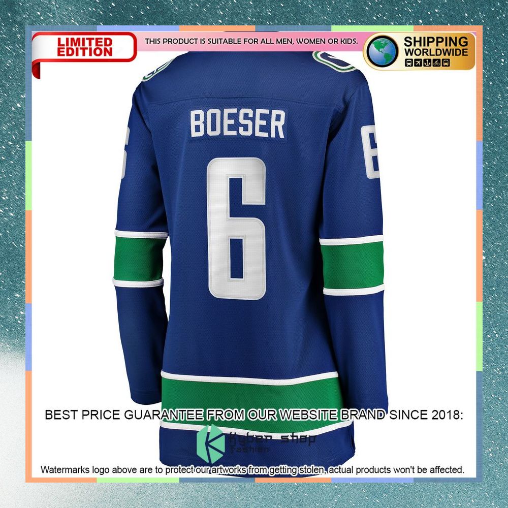 Brock Boeser Vancouver Canucks Women's Blue Hockey Jersey 7 Brock Boeser Vancouver Canucks Women's Blue Hockey Jersey word3