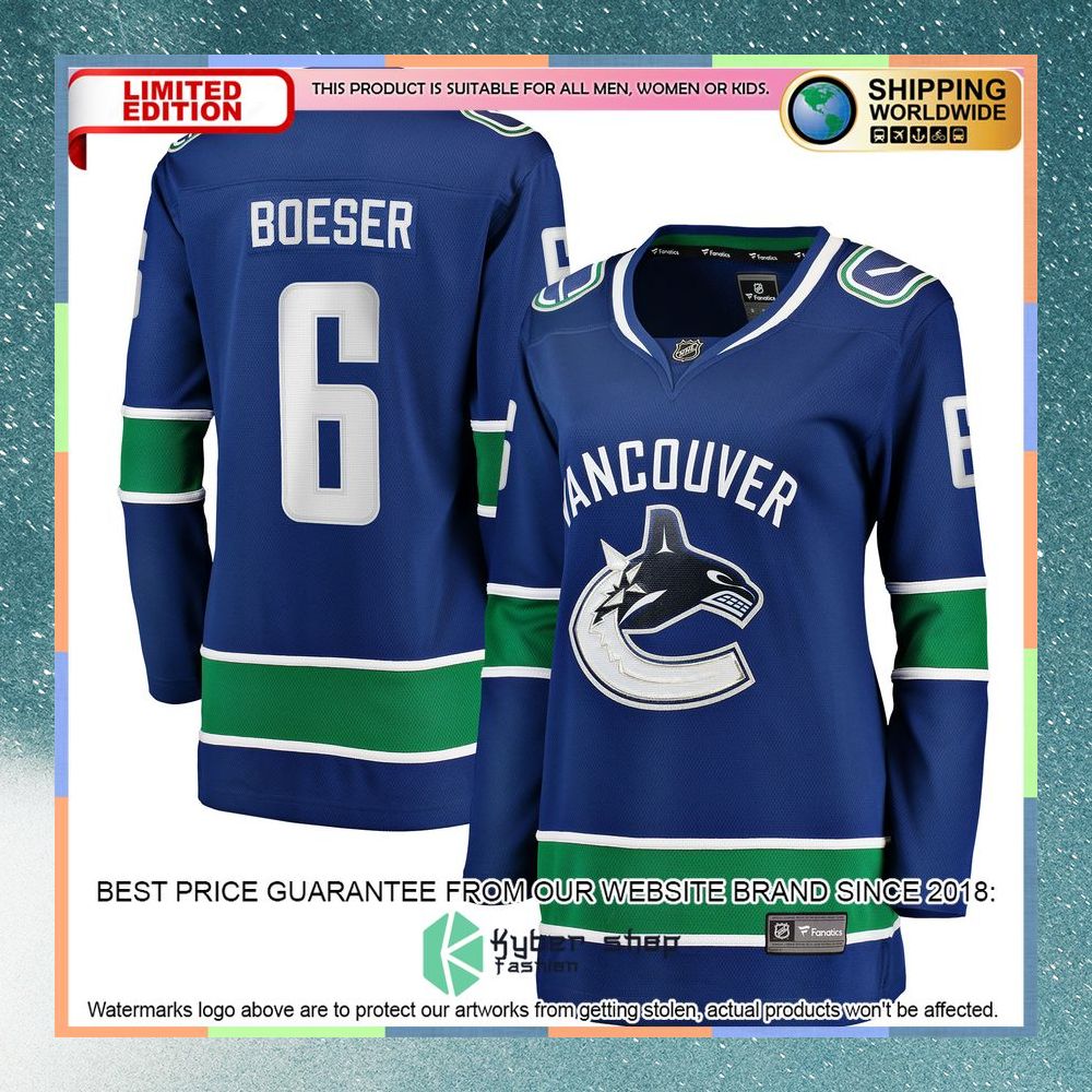 Brock Boeser Vancouver Canucks Women's Blue Hockey Jersey 8 Brock Boeser Vancouver Canucks Women's Blue Hockey Jersey word3