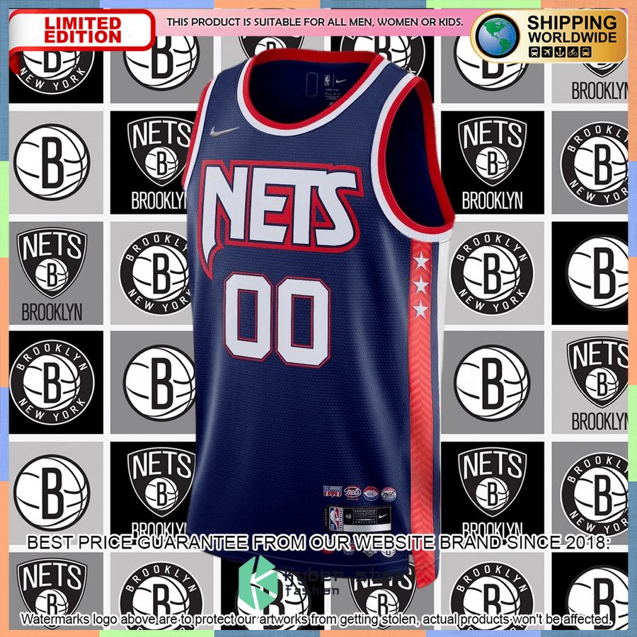 Brooklyn Nets Nike 2021-22 Custom Navy Basketball Jersey 5 Brooklyn Nets Nike 2021-22 Custom Navy Basketball Jersey word2