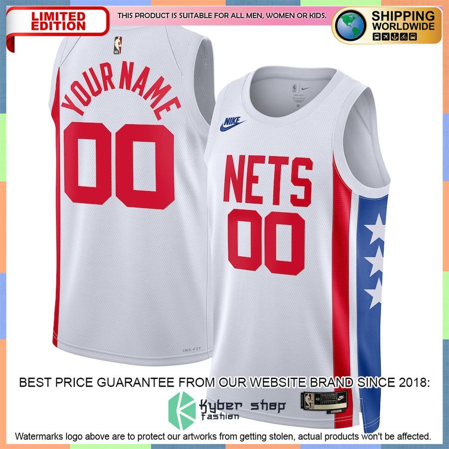 Brooklyn Nets Nike 2022-23 Custom White Basketball Jersey