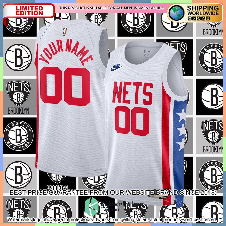 Brooklyn Nets Nike 2022-23 Custom White Basketball Jersey 24 Brooklyn Nets Nike 2022-23 Custom White Basketball Jersey word2