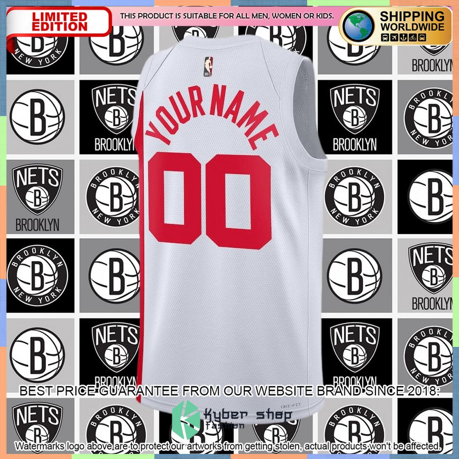 Brooklyn Nets Nike 2022-23 Custom White Basketball Jersey 26 Brooklyn Nets Nike 2022-23 Custom White Basketball Jersey word2