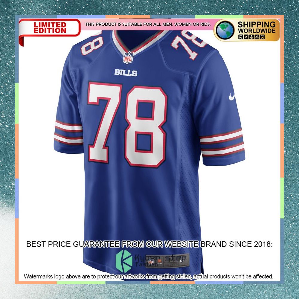 Bruce Smith Buffalo Bills Football Retired Royal Football Jersey 6 Bruce Smith Buffalo Bills Football Retired Royal Football Jersey word1