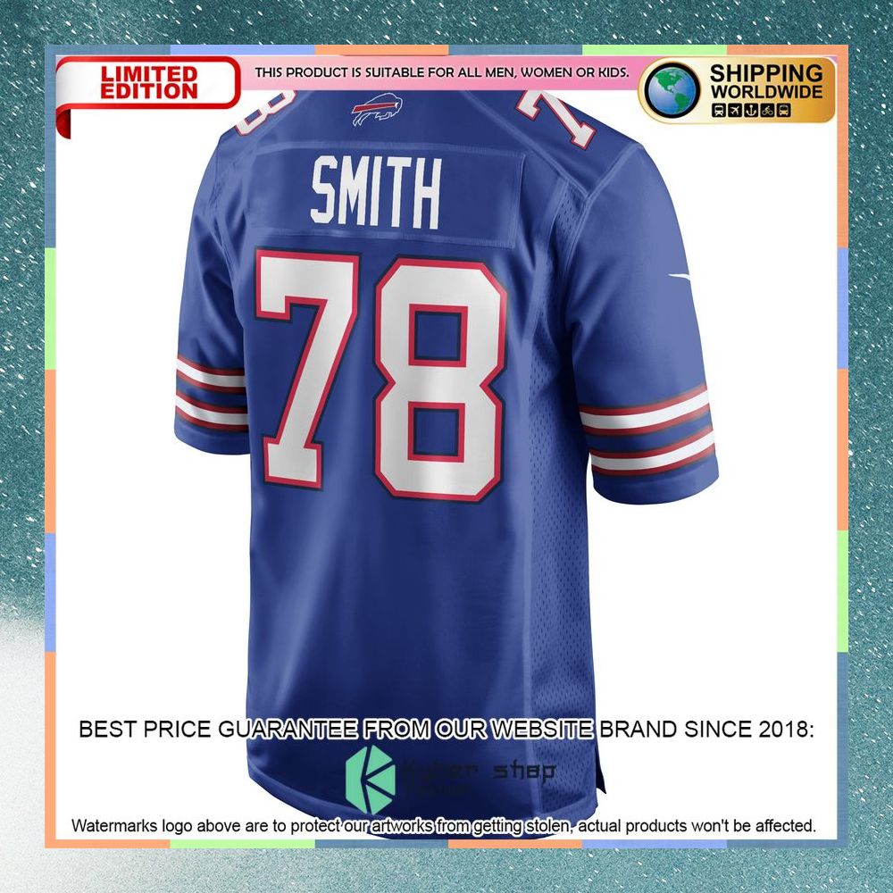 Bruce Smith Buffalo Bills Football Retired Royal Football Jersey 7 Bruce Smith Buffalo Bills Football Retired Royal Football Jersey word1